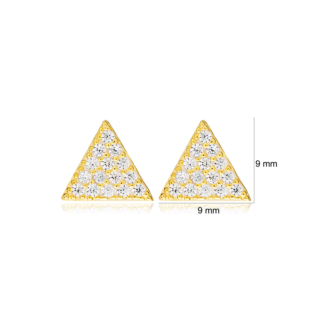 Triangle Sterling Silver Stud Earring Wholesale Handcrafted Silver Earring