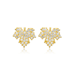 Leaf Stud Earring Wholesale Handcrafted Sterling Silver Earring