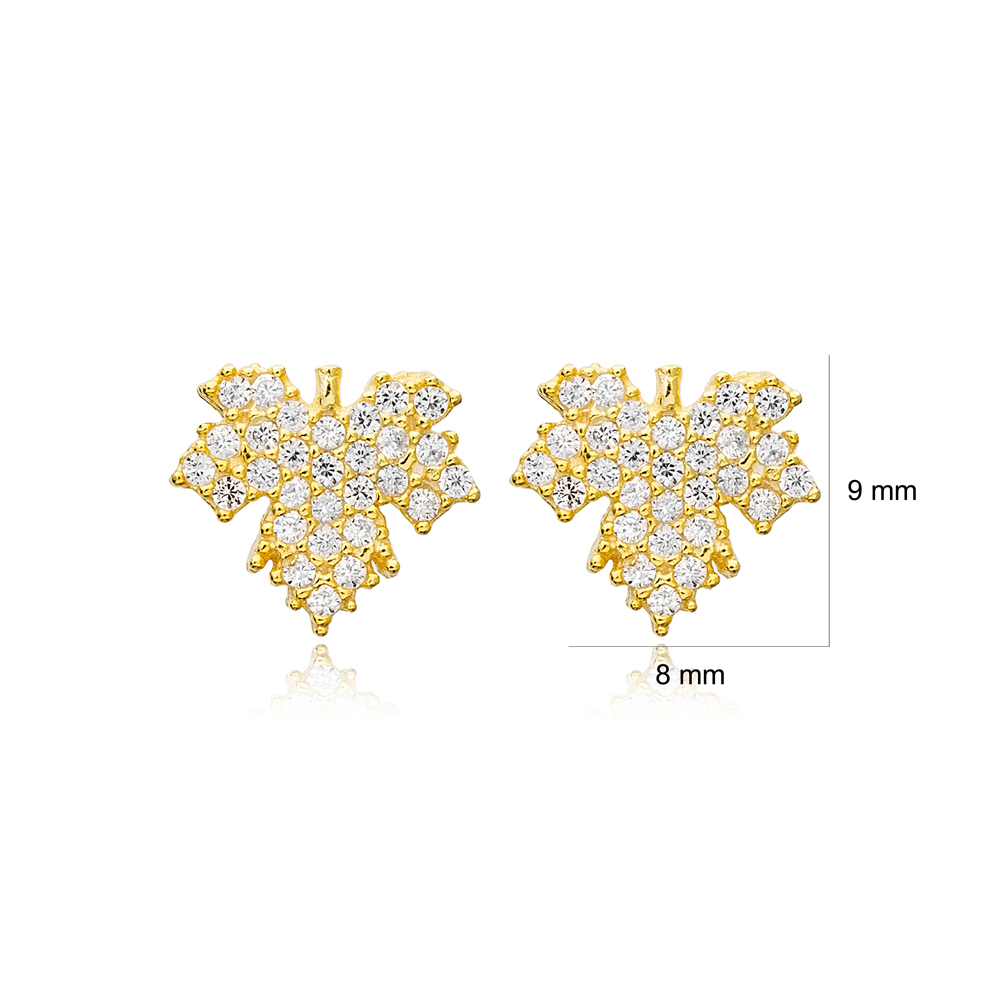 Leaf Stud Earring Wholesale Handcrafted Sterling Silver Earring