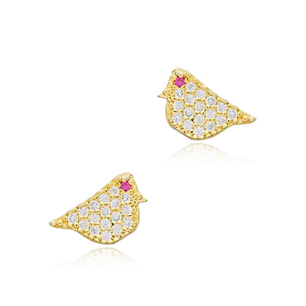Bird Stud Earring Wholesale Handcrafted Sterling Silver Earring
