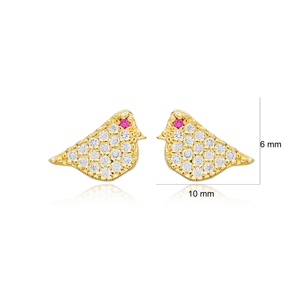 Bird Stud Earring Wholesale Handcrafted Sterling Silver Earring