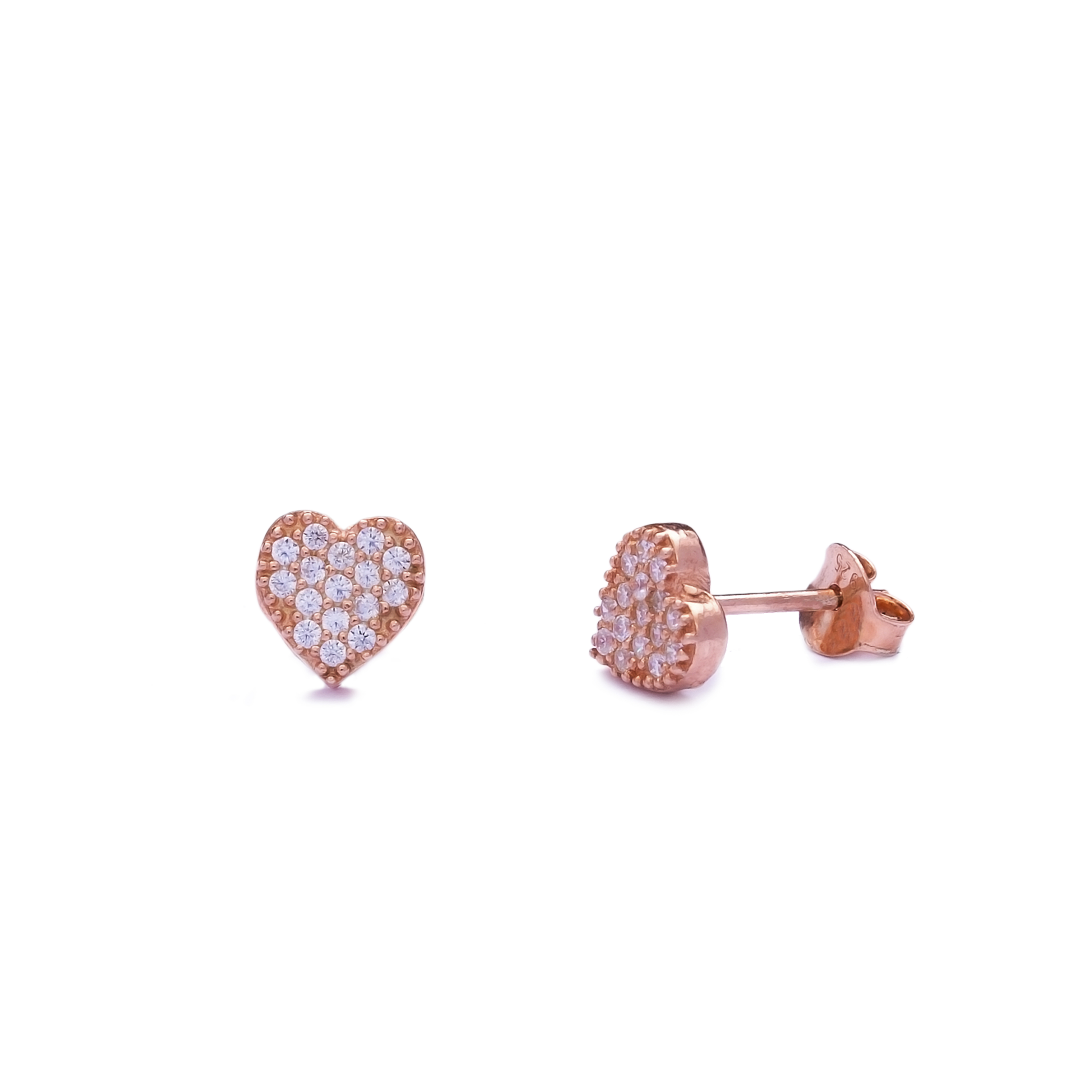 Heart Stud Earring Wholesale Handcrafted Sterling Silver Earring