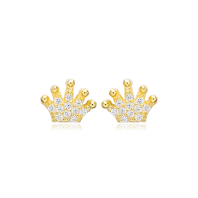 Crown Sterling Silver Stud Earring Wholesale Handcrafted Silver Earring