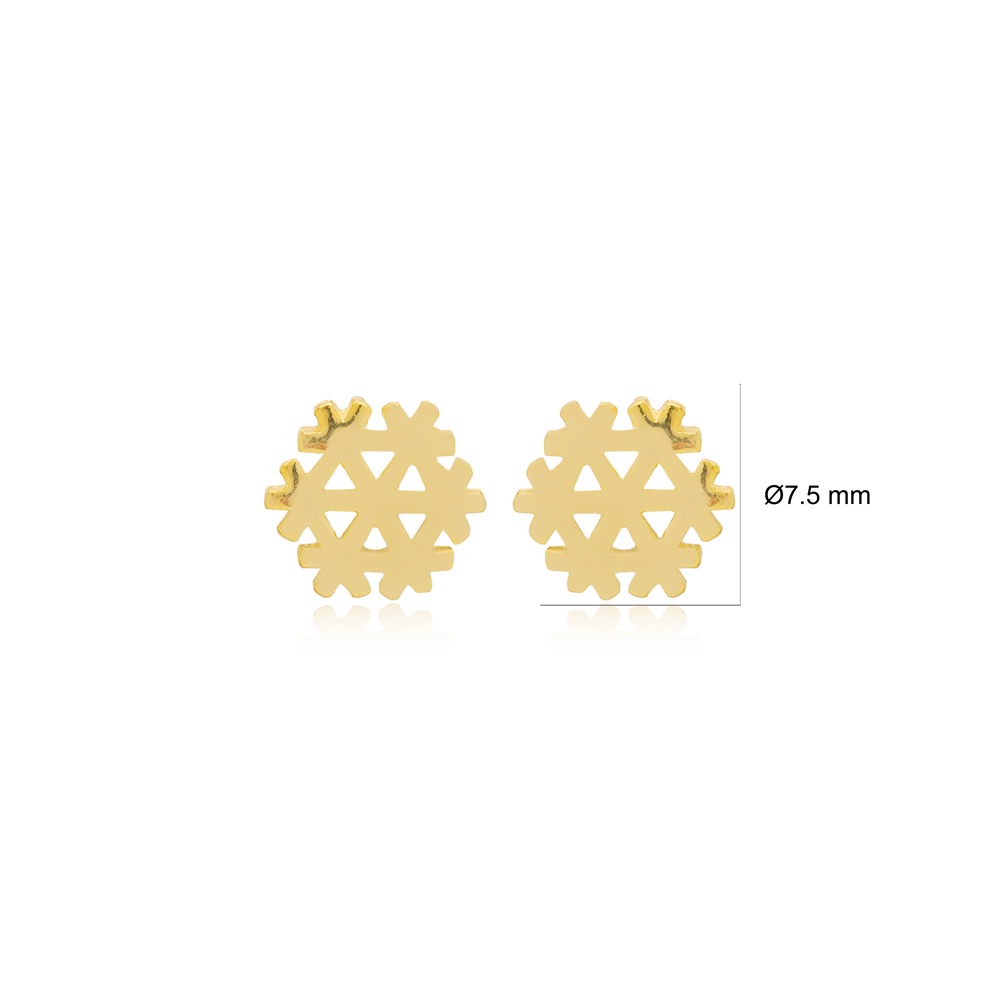 Snowflake Design 925 Sterling Silver Stud Earring Wholesale Handcrafted Silver Earring