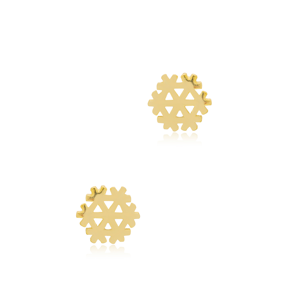 Snowflake Design 925 Sterling Silver Stud Earring Wholesale Handcrafted Silver Earring