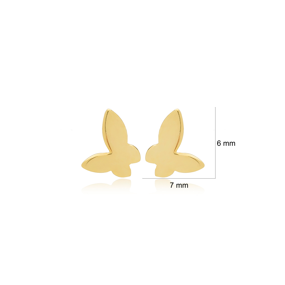Butterfly Sterling Silver Stud Earring Wholesale Handcrafted Silver Earring