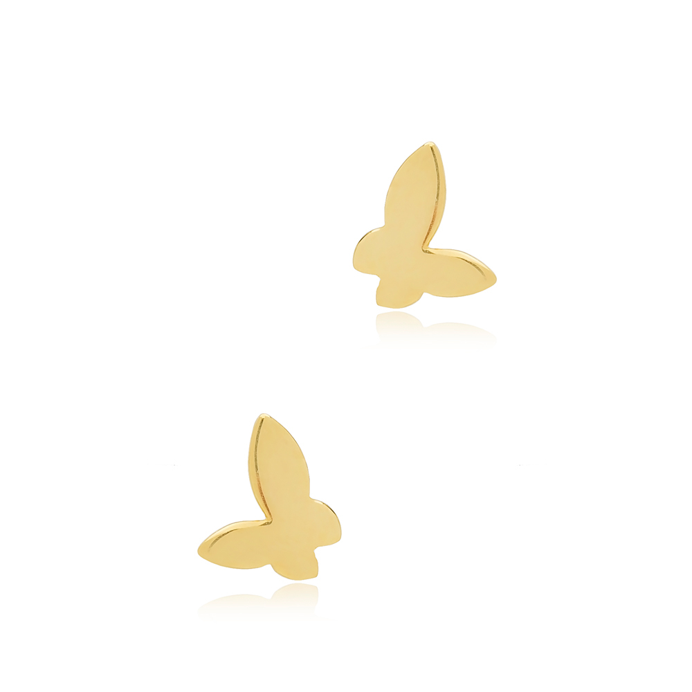 Butterfly Sterling Silver Stud Earring Wholesale Handcrafted Silver Earring