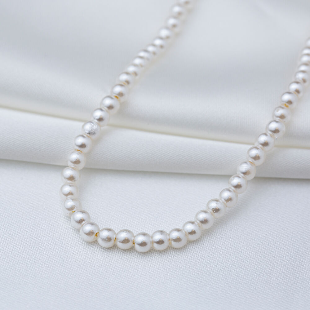 Pearl Bead Necklace Wholesale 925 Sterling Silver For Woman Handcrafted Jewelry