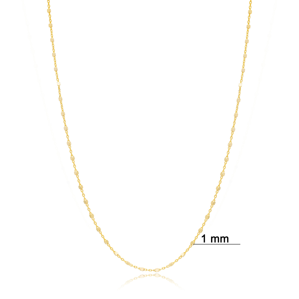 Popular Square Cube Chain Choker Wholesale Handcrafted Trendy 925 Sterling Silver Jewelry