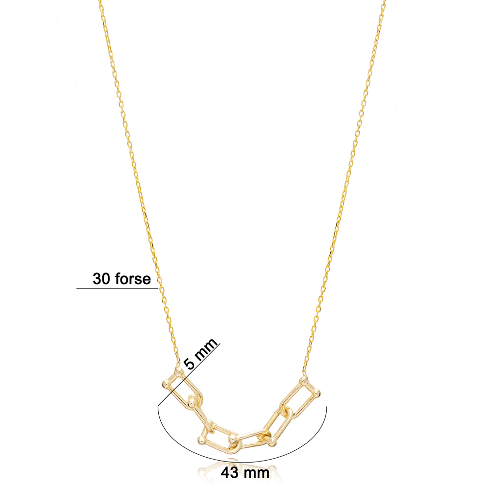 Unique Design Popular Chain Necklace Pendant Wholesale Turkish Handmade Trendy 925 Sterling Silver Jewelry