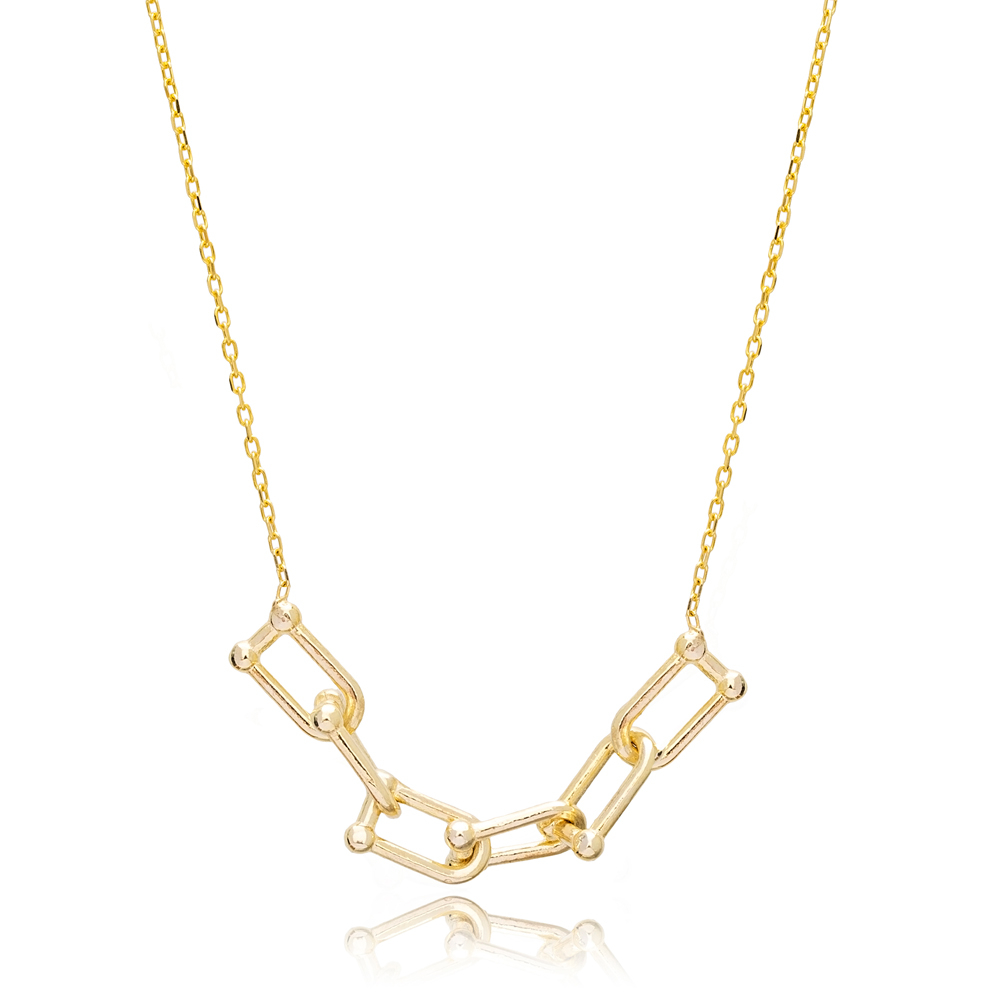 Unique Design Popular Chain Necklace Pendant Wholesale Turkish Trendy 925 Sterling Silver Jewelry