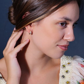 14 mm Elegant Hoop Earrings Clear Zircon Stone Popular Women Trendy Turkish Wholesale 925 Sterling Silver Jewelry