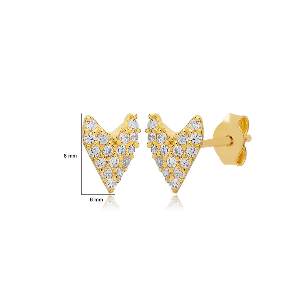 Arrow Design Earrings Turkish Wholesale Handmade 925 Sterling Silver Jewelry