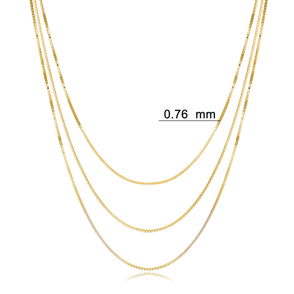 New Design Triple Layered Design Snake Chain Design Woman Chain Necklace 925 Sterling Silver Jewelry