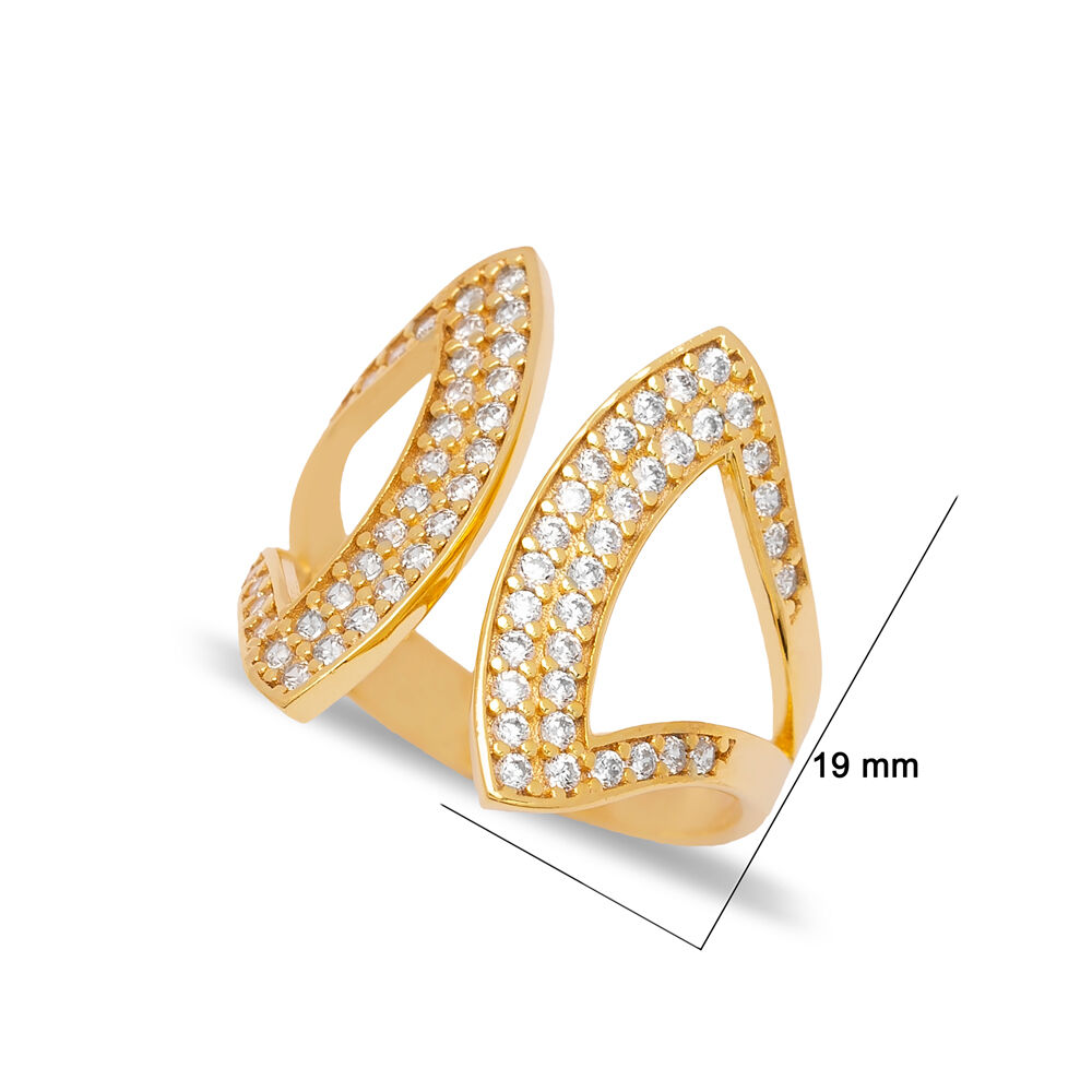 Trendy Ring Zircon Stone Women Ring 925 Silver Adjustable Ring Wholesale Silver Jewelry