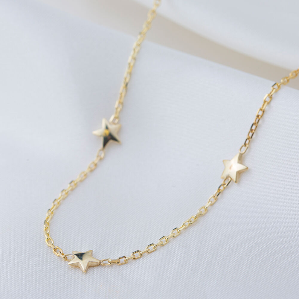 Plain Star Design Star Shape Shaker Necklace Woman Pendant 925 Sterling Silver Jewelry
