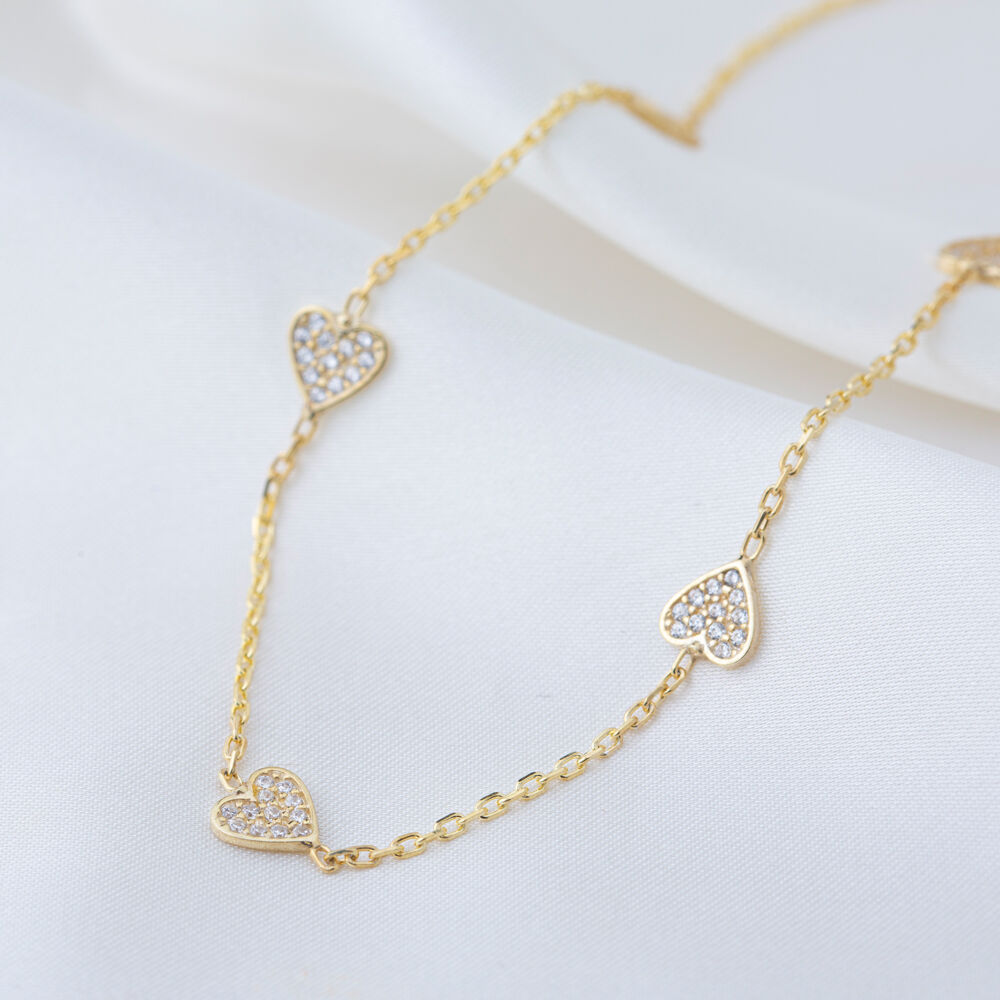 6mm Heart Design Shiny Zircon Stone Shaker Necklace Woman Pendant 925 Sterling Silver Jewelry