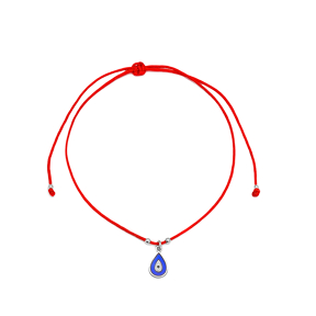 Red Color Navy Blue Enamel Drop Design Adjustable Knitting Bracelet Turkish Wholesale Handmade 925 Sterling Silver