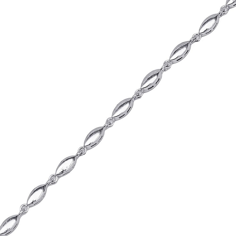 New Fashion Geometric Shape Plain Design Woman Jewelry Chain Bracelet 925 Sterling Silver Jewelry