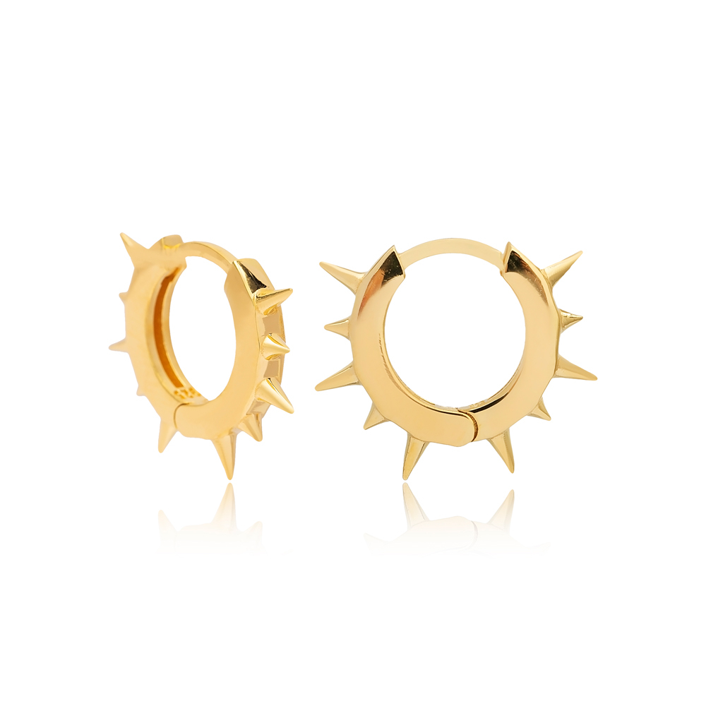 Plain Spike Hoop Earrings Plain Spike Hoop Earrings