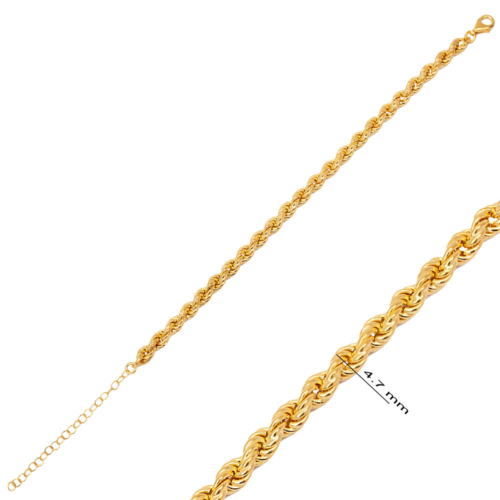 Auger Chain Woman Bracelet Turkish Handmade Wholesale 925 Sterling Silver Jewelry