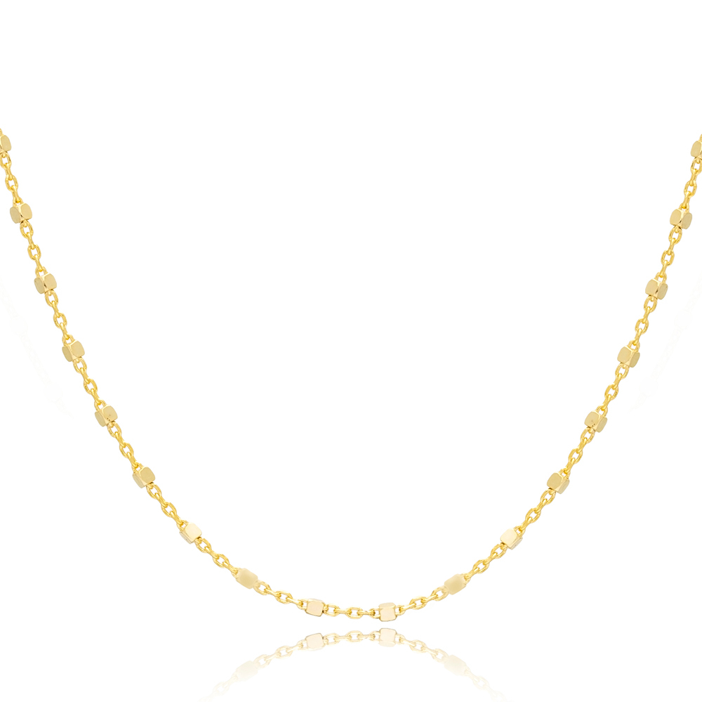 Popular Square Cube Chain Choker Wholesale Trendy 925 Sterling Silver Jewelry