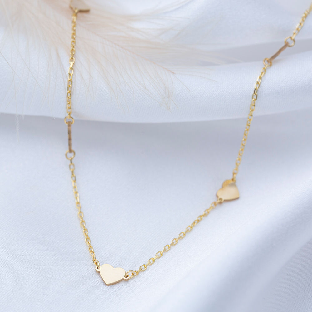 Heart Design Plain Sterling Silver Jewelry Turkish Handmade Charm Pendant Necklace