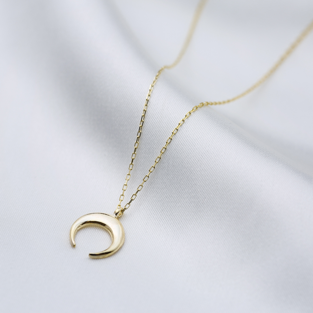Silver Minimal Horn Design Pendant Wholesale Sterling Silver Jewelry