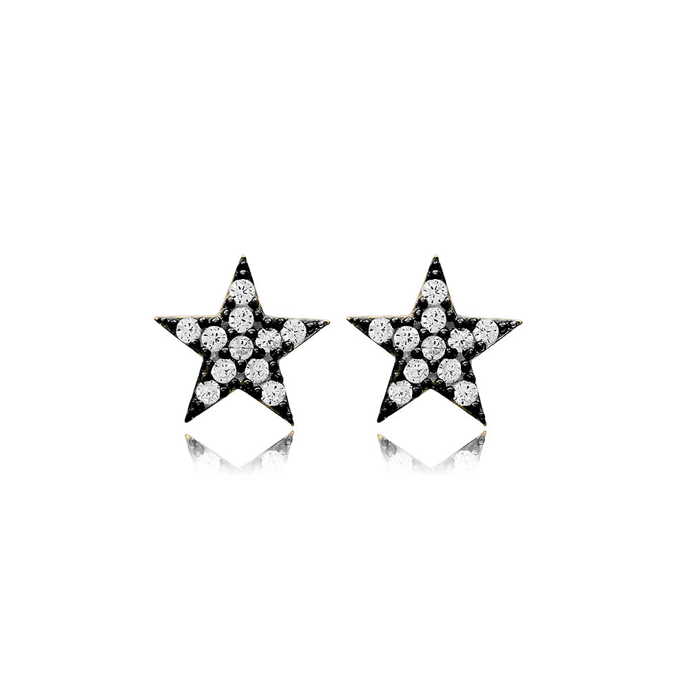 Star Cute Stud Earrings Wholesale Handcrafted 925 Sterling Silver Jewelry