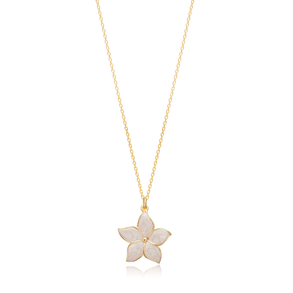925 Sterling Silver Wholesale Star Flower Charm Necklace