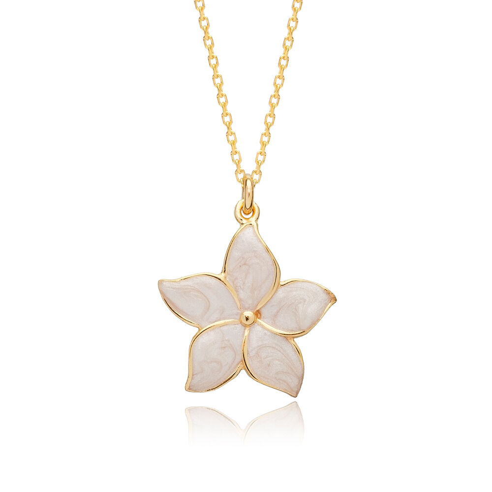 925 Sterling Silver Wholesale Star Flower Charm Necklace