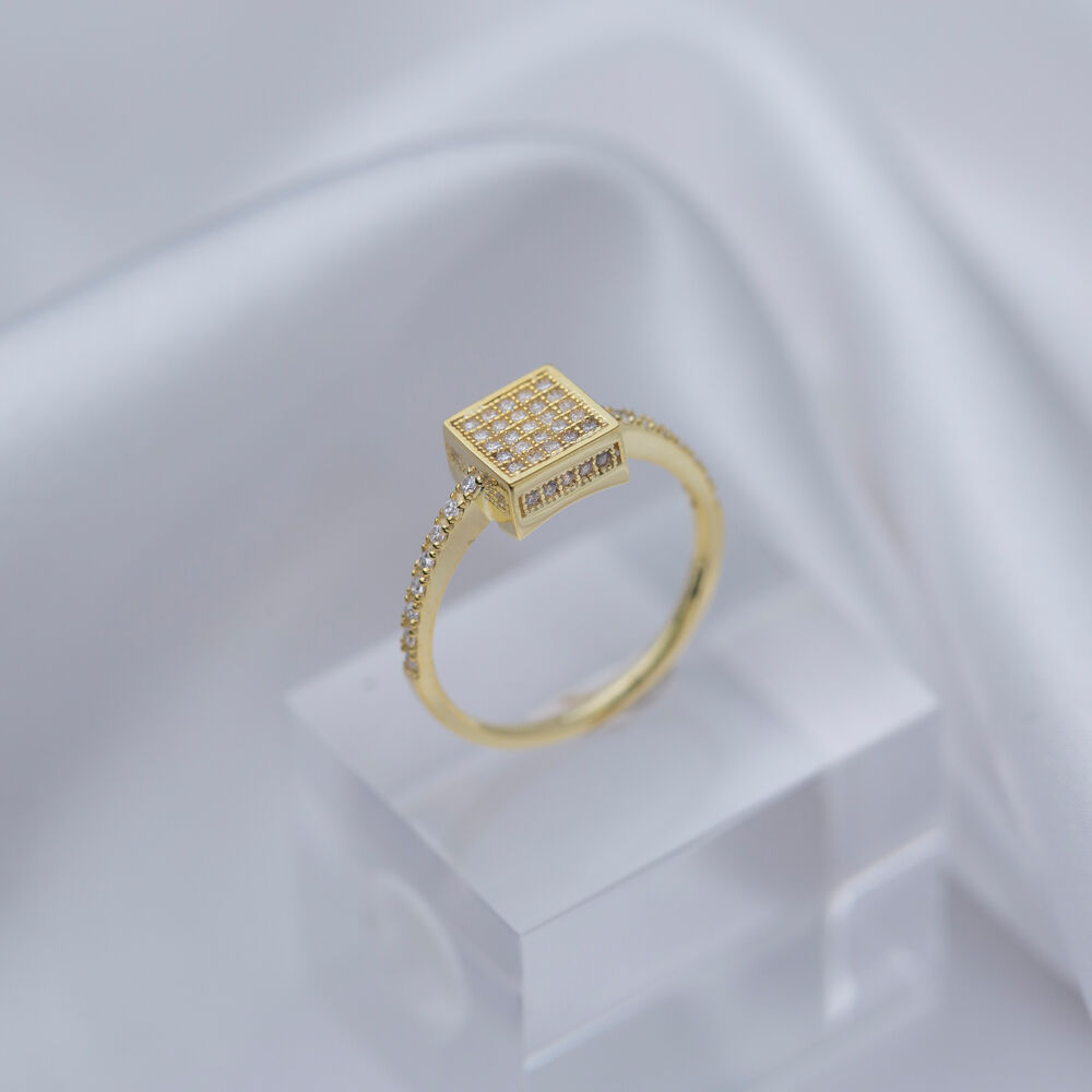 Dainty Square Shape Wholesale 925 Silver Jewelry Ring