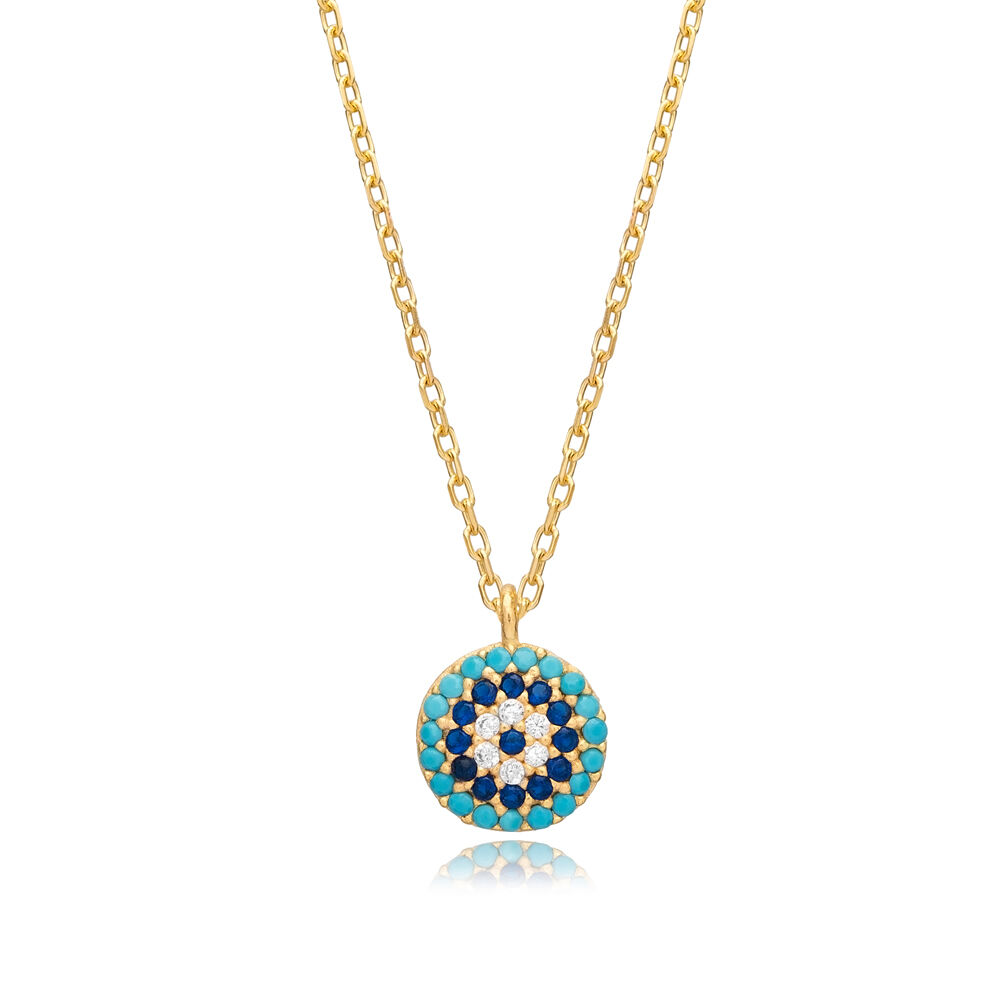 Popular Evil Eye Charm Necklace Turkish 925 Silver Jewelry