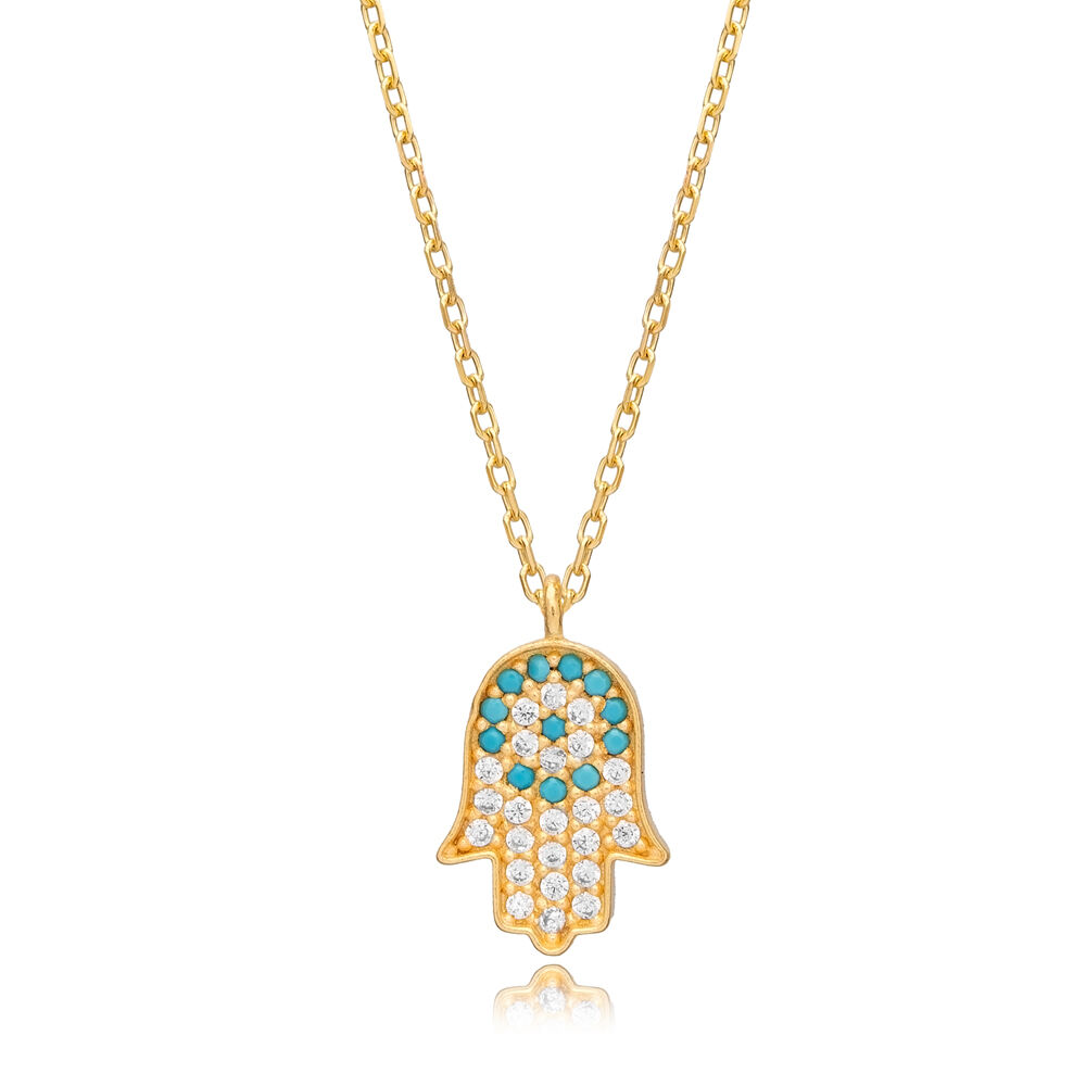 Hamsa Design Sterling Silver Jewelry Charm Necklace Pendant
