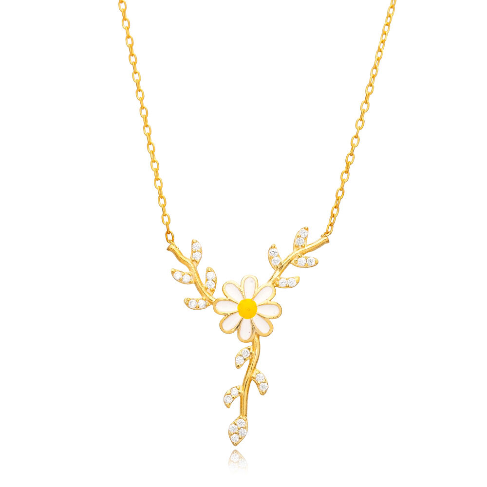 Daisy Design Charm Necklace Pendant Wholesale Jewelry
