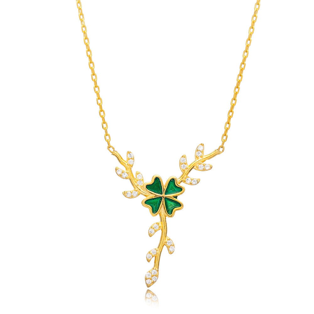 Clover Design Charm Necklace Pendant Wholesale Jewelry