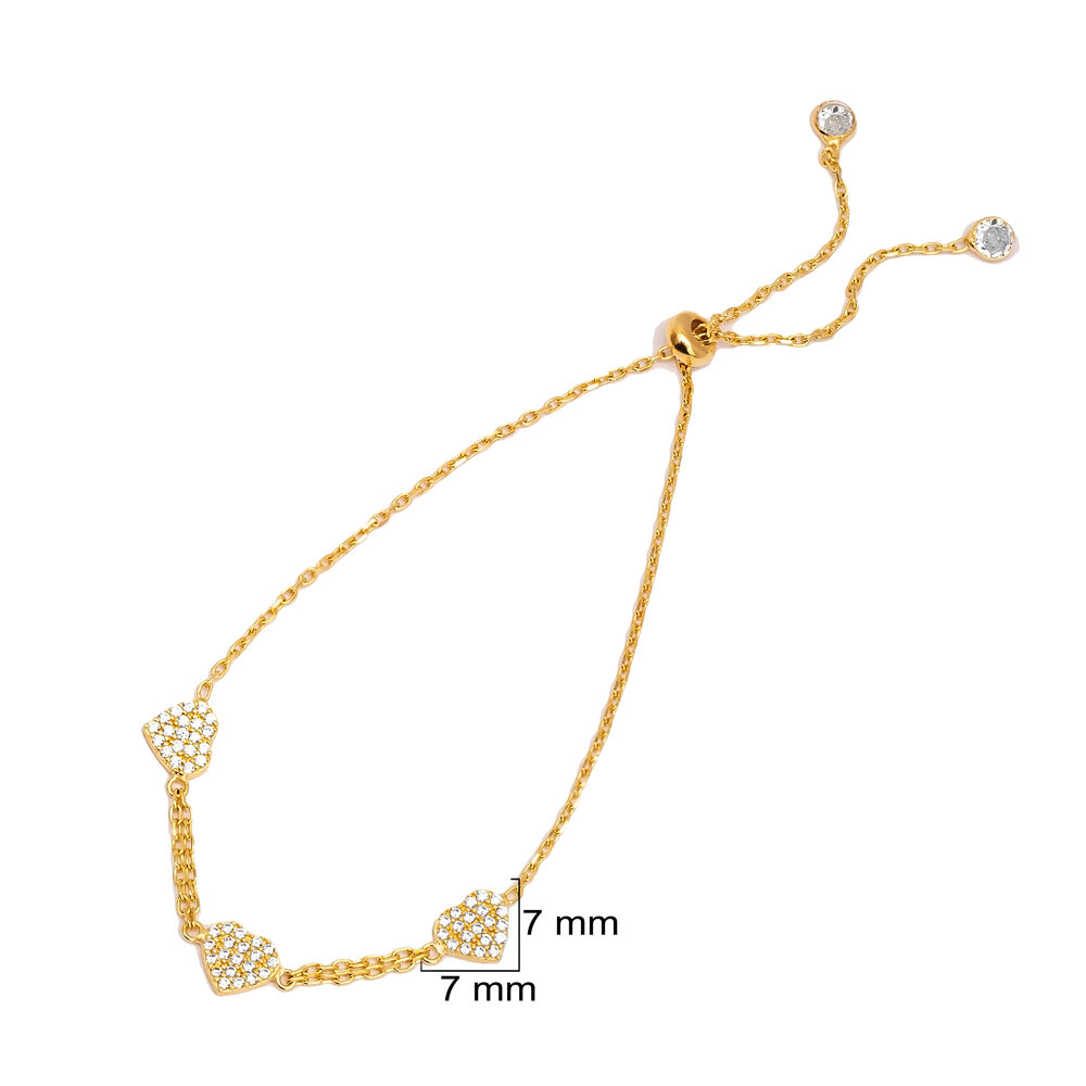 Minimalist Heart Adjustable Bracelet Handmade Silver Jewelry