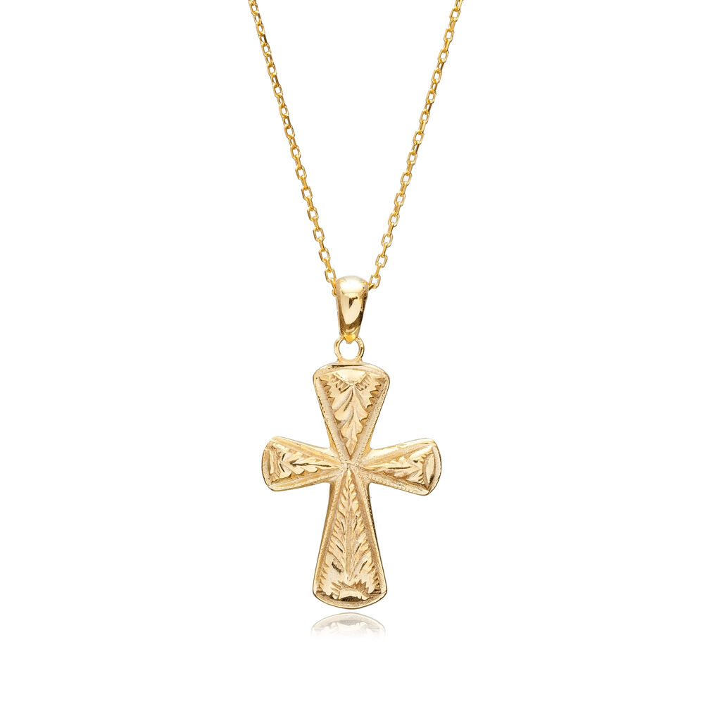 Cross Charm Pendant Silver Religious Jewelry Necklace