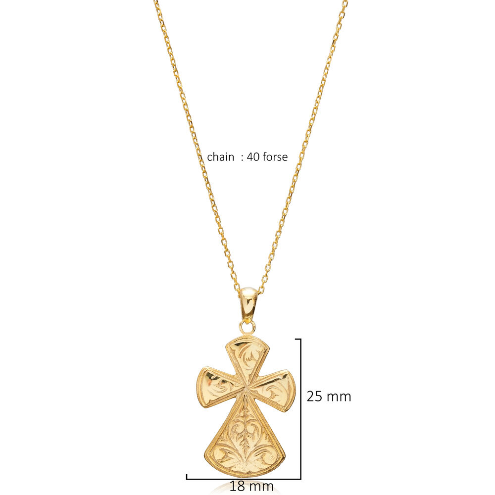Reversible Passion Cross Silver Religious Jewelry Necklace