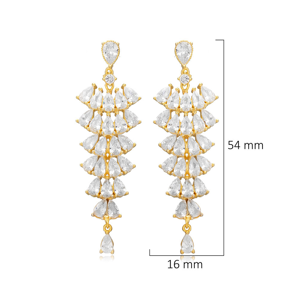 Elegant CZ Stud Earrings Wholesale 925 Silver Jewelry
