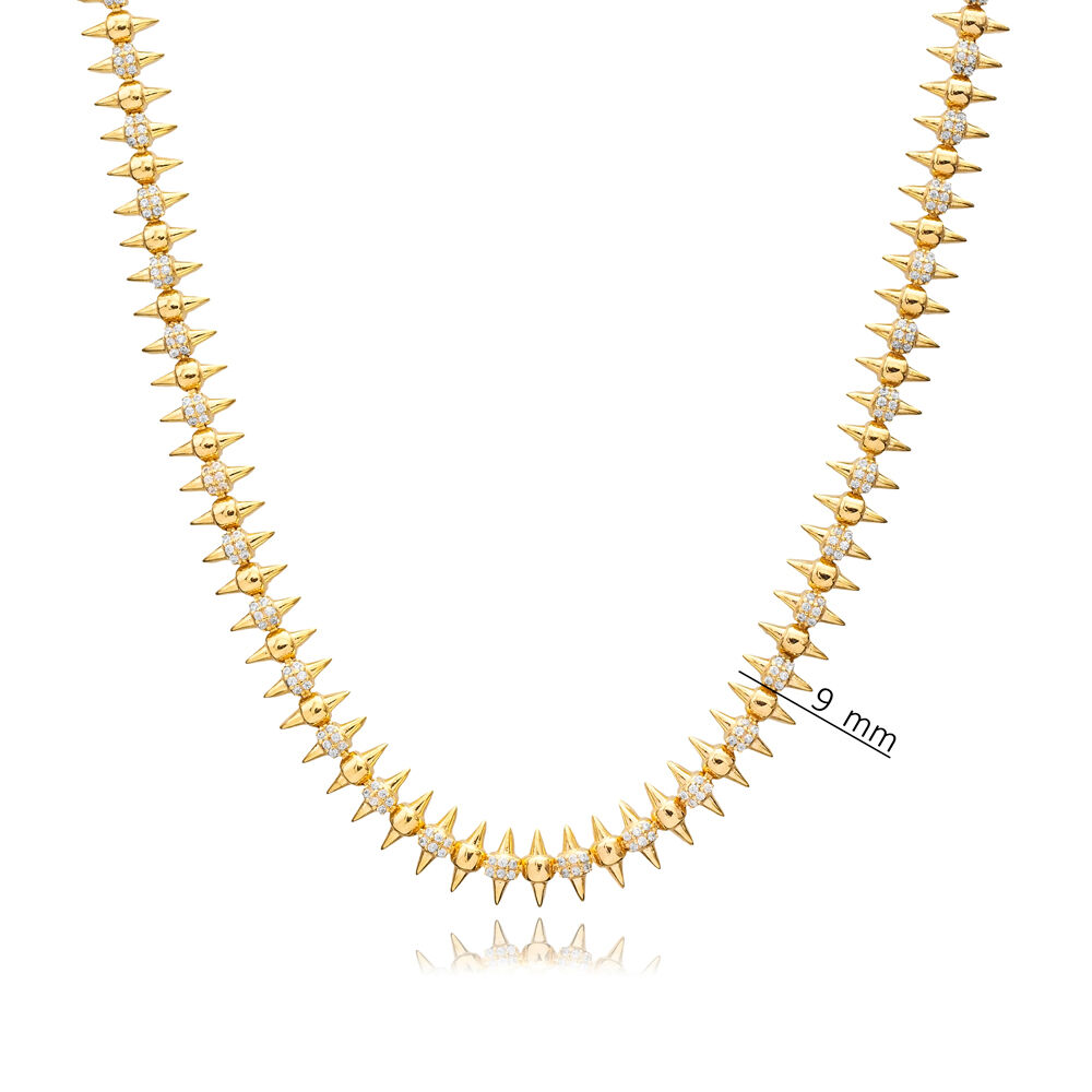Spike Rivet Design Wholesale 925 Sterling Silver Necklace