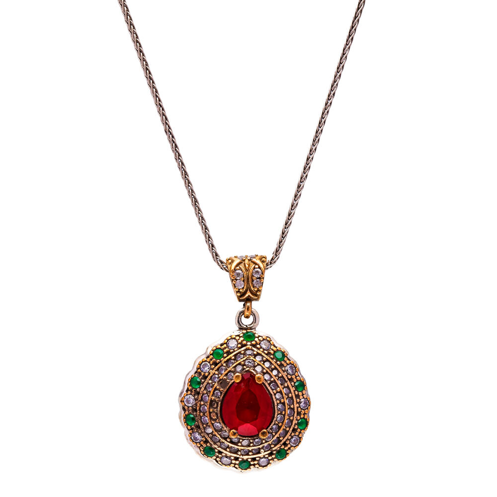 Ruby CZ Stone Authentic Wholesale Necklace Pendant
