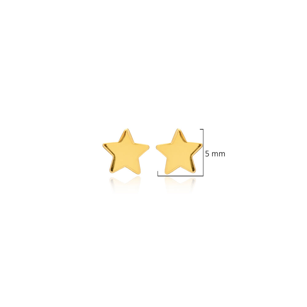 Star Design Tiny Plain 925 Wholesale Silver Stud Earrings