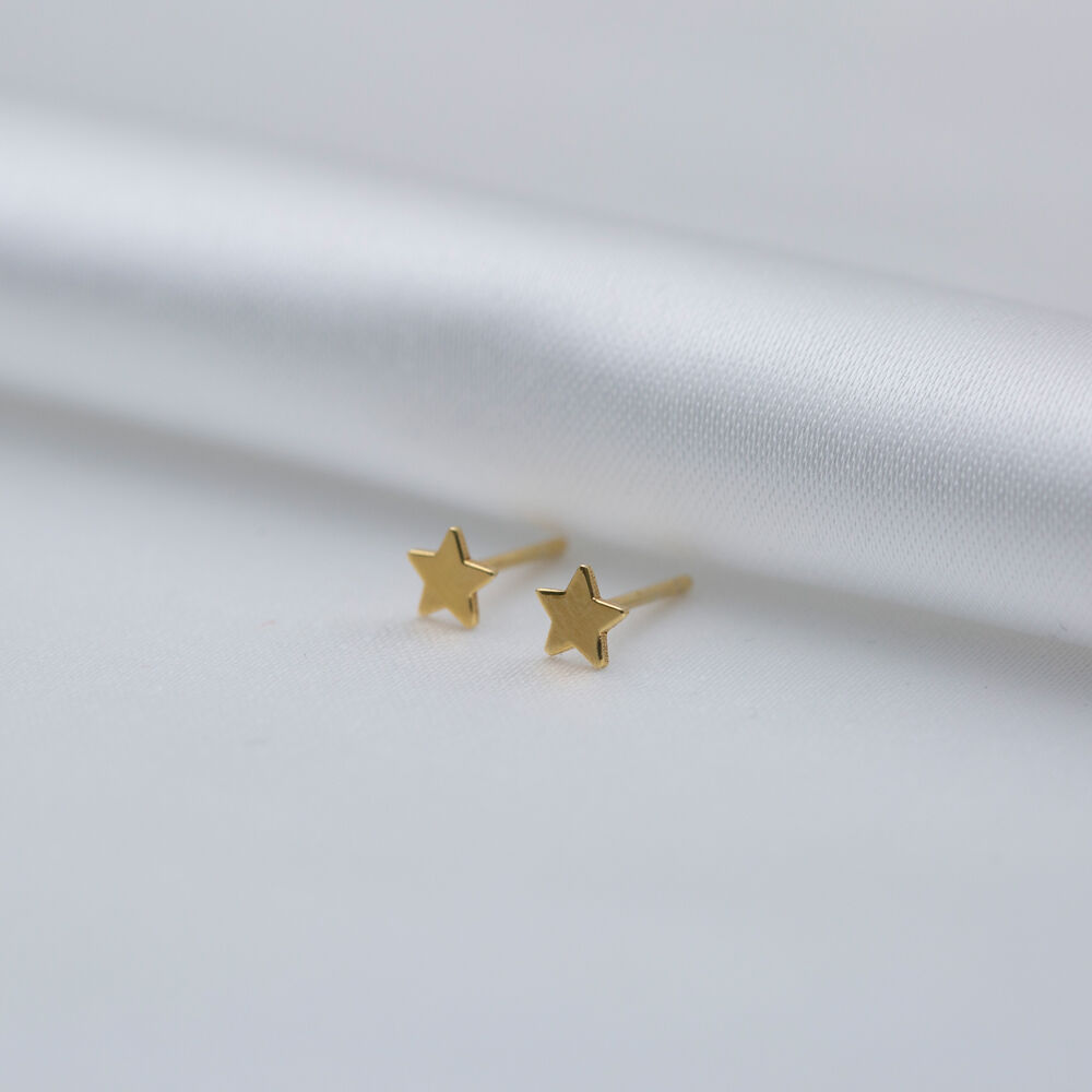 Star Design Tiny Plain 925 Wholesale Silver Stud Earrings