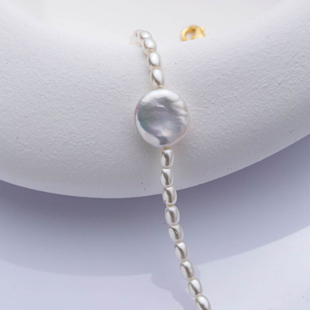 Dainty Pearl Design Silver Charm Jewelry Wholesale Bracelet