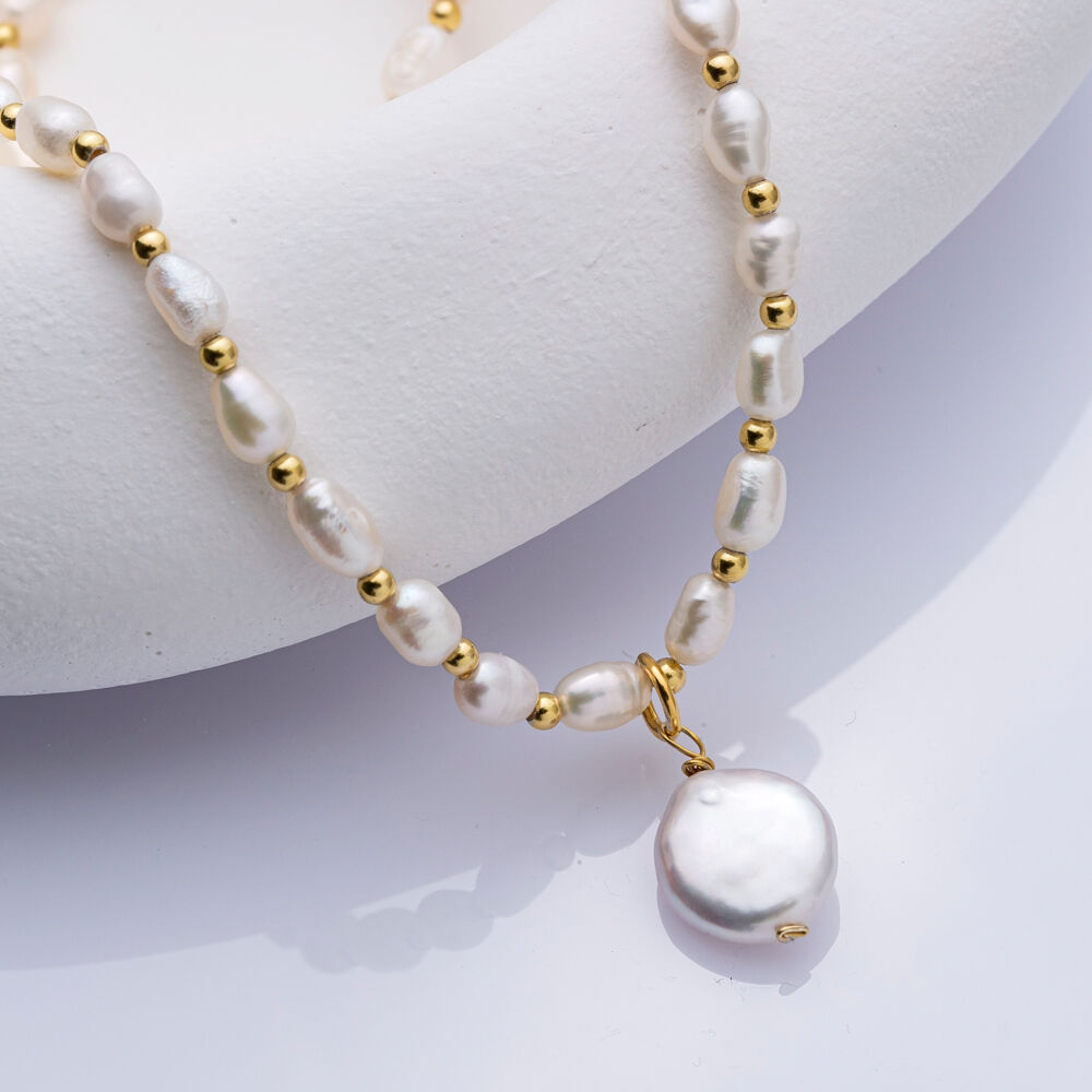 Elegant Natural Pearl 925 Wholesale Silver Jewelry Necklace