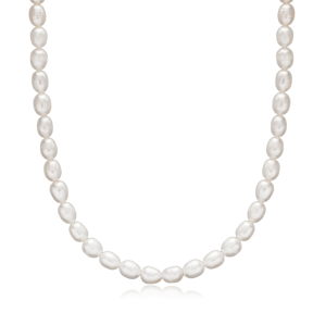Pearl Necklace Pendant Handmade Turkish 925 Silver Jewellery