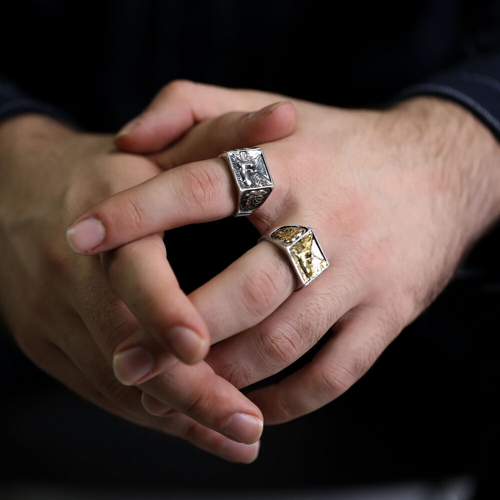 Animal Shape Unique Men Ring Handmade Wholesale Silver Jewelry
