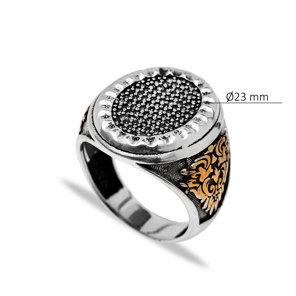Oval CZ Stone Classic Men Ring Wholesale Silver Jewelry