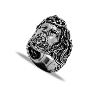 Jesus Symbol Unique Men Ring Handmade Wholesale Silver Jewelry
